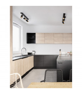 Pogno 3 Light Ceiling Spotlight Bar Sandy black Gold Aluminium LED GU10 3x10W-2