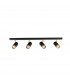 Pogno 4 Light Ceiling Spotlight Bar Sandy black Gold Aluminium LED GU10 4x10W-1