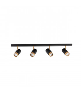 Pogno 4 Light Ceiling Spotlight Bar Sandy black Gold Aluminium LED GU10 4x10W-1