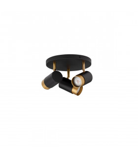 Pogno 3 Light Ceiling Spotlight Clusters Sandy black Gold Aluminium LED GU10 3x10W-1