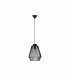 Bredo 27.5cm Wire Frame Pendant Ceiling Light Black Aluminium Black Fabric Wire Base LED E27-1