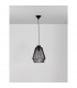 Bredo 27.5cm Wire Frame Pendant Ceiling Light Black Aluminium Black Fabric Wire Base LED E27-3