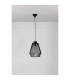 Bredo 27.5cm Wire Frame Pendant Ceiling Light Black Aluminium Black Fabric Wire Base LED E27-4