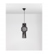 Bredo 21cm Wire Frame Pendant Ceiling Light Black Aluminium Black Fabric Wire Base LED E27-3