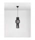 Bredo 21cm Wire Frame Pendant Ceiling Light Black Aluminium Black Fabric Wire Base LED E27-4