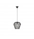 Bredo 31.5cm Wire Frame Pendant Ceiling Light Black Aluminium Black Fabric Wire Base LED E27-1