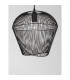 Bredo 31.5cm Wire Frame Pendant Ceiling Light Black Aluminium Black Fabric Wire Base LED E27-6