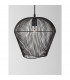 Bredo 31.5cm Wire Frame Pendant Ceiling Light Black Aluminium Black Fabric Wire Base LED E27-7