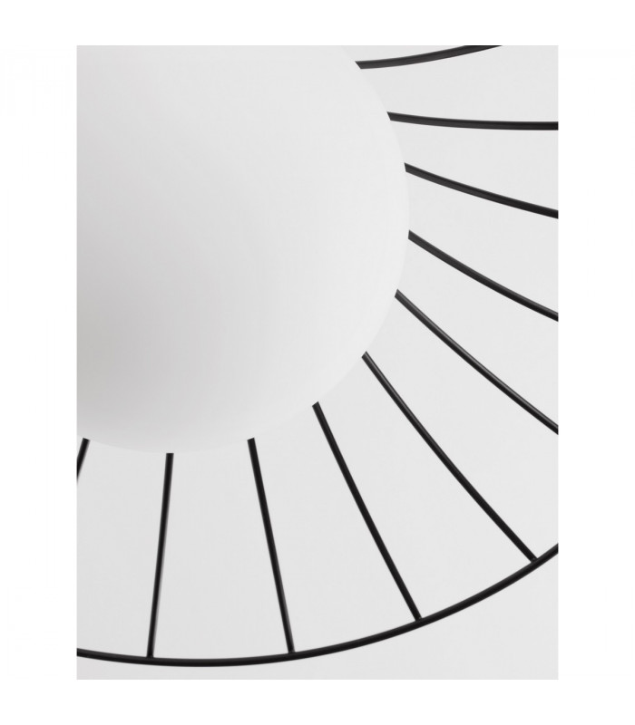 Fly Wire Frame Pendant Ceiling Light Matt Black Metal LED E27-3