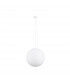Nevoso 50cm Globe Pendant Ceiling Light Opal Glass White Metal LED E27-1