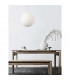 Nevoso 50cm Globe Pendant Ceiling Light Opal Glass White Metal LED E27-2