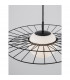 Ellery Globe Pendant Ceiling Light Opal Glass Sandy Black Metal LED E27-4