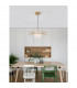 Ellery Globe Pendant Ceiling Light Opal Glass Gold Metal LED E27 45-2