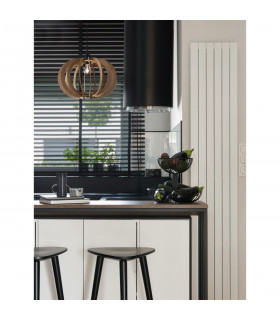 Ottoline Spherical Pendant Ceiling Light White Metal Brown Wood LED E27-2
