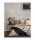 Marlo 30cm Dome Pendant Ceiling Light Natural Rattan Black Fabric Wire Base LED E27-2