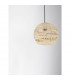 Marlo 30cm Dome Pendant Ceiling Light Natural Rattan Black Fabric Wire Base LED E27-6