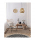 Marlo 27cm Dome Pendant Ceiling Light Natural Rattan Black Fabric Wire Base LED E27-2