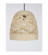 Marlo 30cm Dome Pendant Ceiling Light Natural Rattan Black Fabric Wire Base LED E27-3