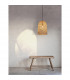 Aurora Dome Pendant Ceiling Light Natural Rattan Black Fabric Wire &Base LED E27-2