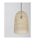 Aurora Dome Pendant Ceiling Light Natural Rattan Black Fabric Wire &Base LED E27-5