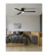 Dell Ceiling Fan Aluminium Matt Black 3ABS Wood Blades-1