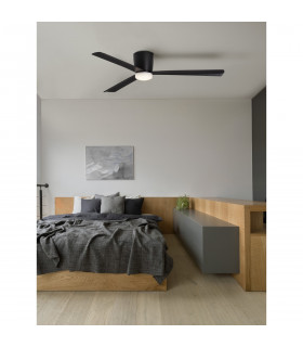Dell Ceiling Fan Aluminium Matt Black 3ABS Wood Blades-1