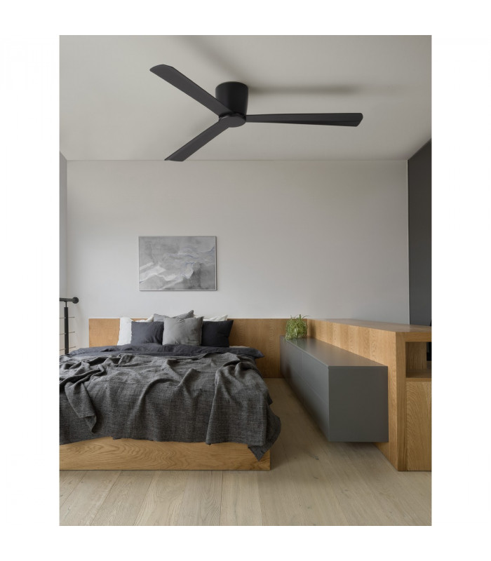 Dell Ceiling Fan Aluminium Matt Black 3ABS Wood Blades-2
