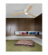 Dell Ceiling Fan Aluminium Wood & Matt White 3ABS Wood Blades-1