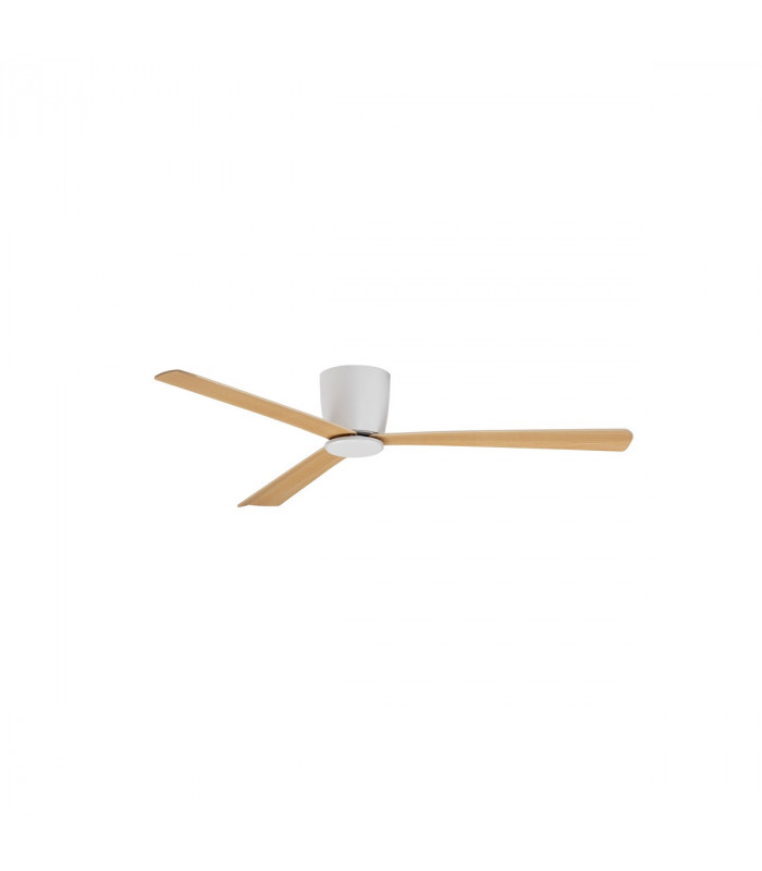Dell Ceiling Fan Aluminium Wood & Matt White 3ABS Wood Blades-3