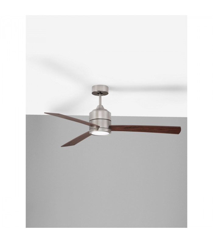 Axel Ceiling Fan Stainless Aluminium Teak Walnut Plywood-4