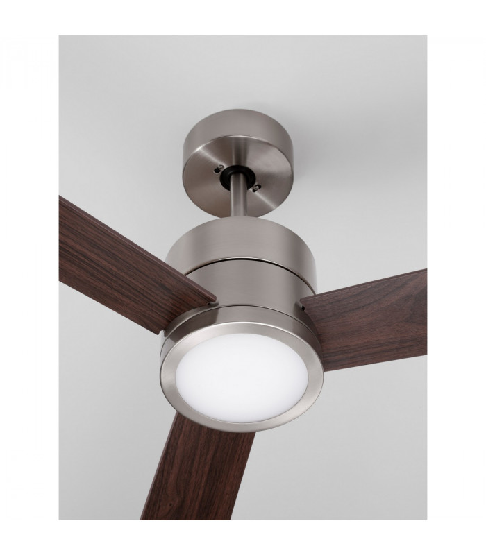 Axel Ceiling Fan Stainless Aluminium Teak Walnut Plywood-6