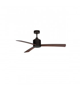 Axel Ceiling Fan Black Aluminium Black Walnut Plywood-1