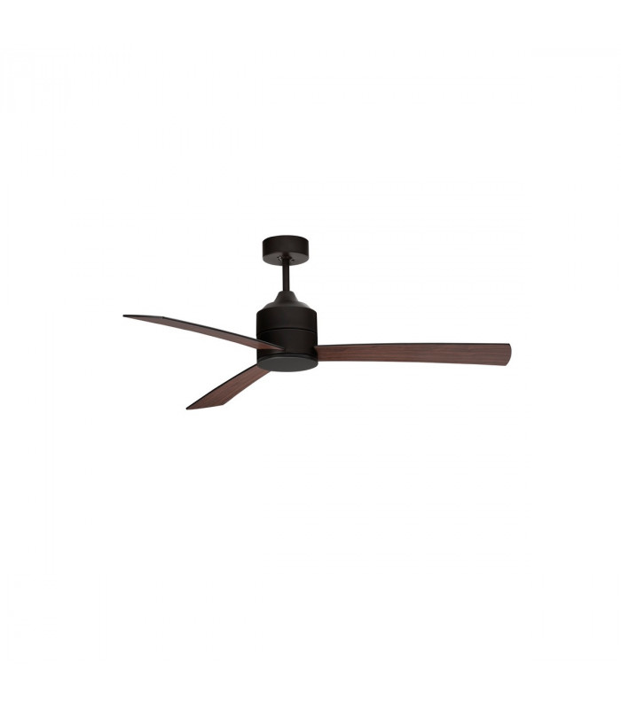 Axel Ceiling Fan Black Aluminium Black Walnut Plywood-1
