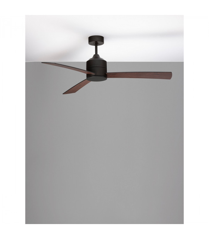 Axel Ceiling Fan Black Aluminium Black Walnut Plywood-3