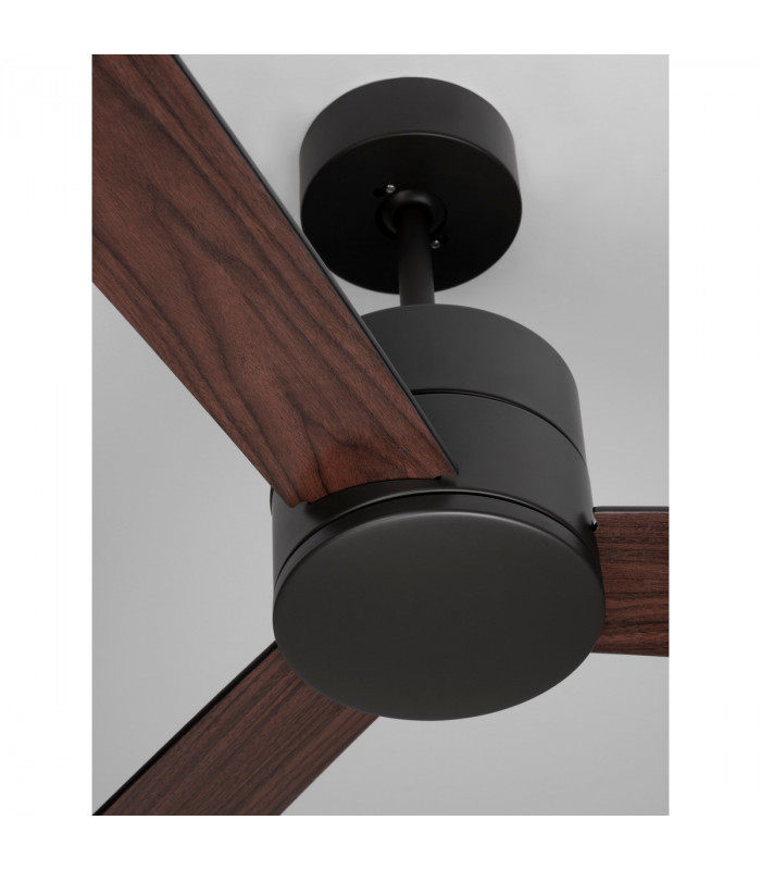 Axel Ceiling Fan Black Aluminium Black Walnut Plywood-5