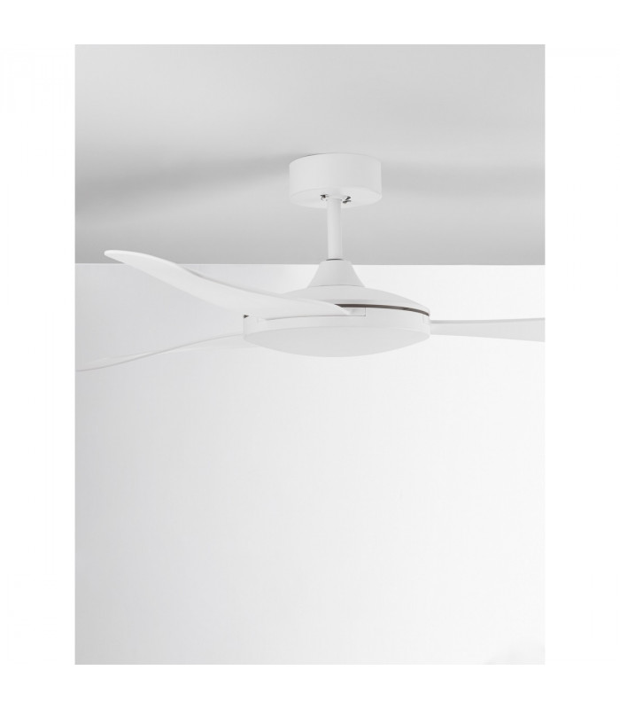 Blaire Ceiling Fan Aluminium Matt White Glass 3ABS White Blades-2