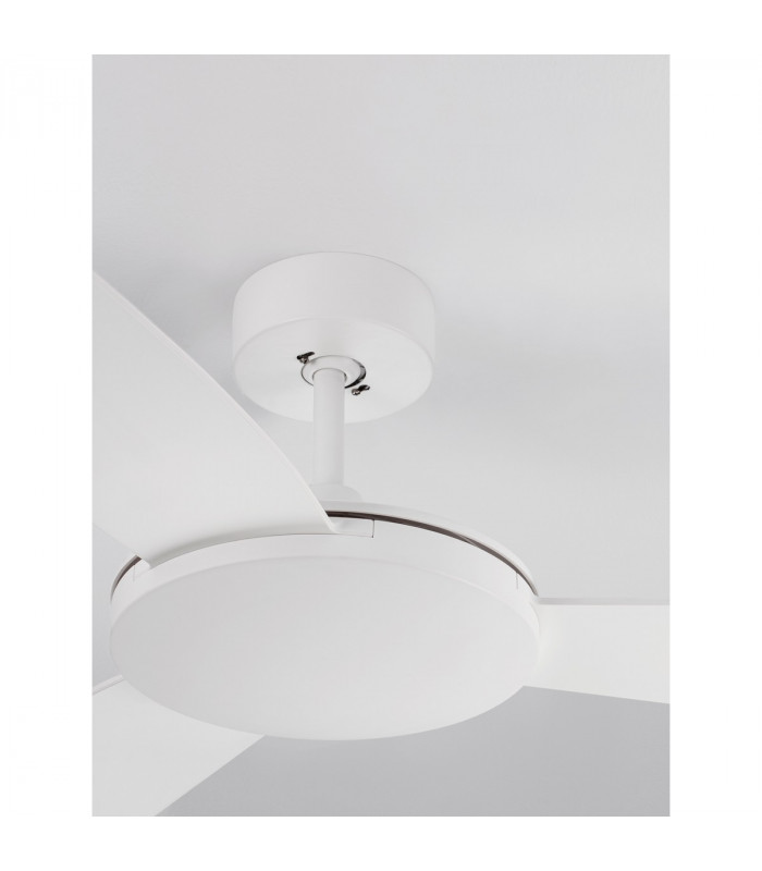 Blaire Ceiling Fan Aluminium Matt White Glass 3ABS White Blades-3