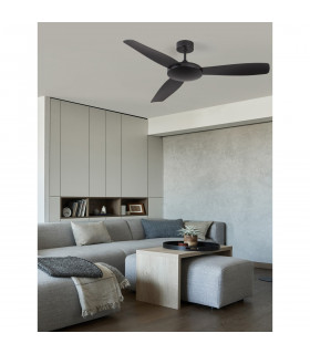 Blaire Ceiling Fan Aluminium Matt Black Glass 3ABS Black Blades-2