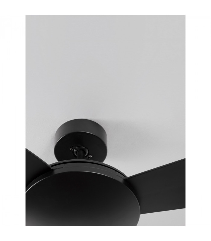 Blaire Ceiling Fan Aluminium Matt Black Glass 3ABS Black Blades-5