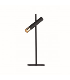 Cylinder Table Lamp Black & Gold-1