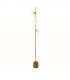 Pebble 3 Light Floor Lamp Gold & White Oval Glass-1