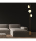 Pebble 3 Light Floor Lamp Gold & White Oval Glass-2