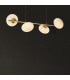 Pebble 4 Light Ceiling Pendant Gold & White Oval Glass-2