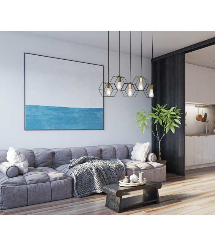 Aina Modern 5 Light Bar Pendant Ceiling Light E27-3
