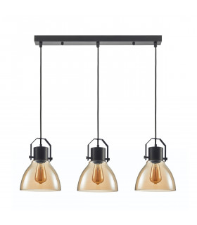 Darlena Industrial Retro 3 Light Bar Pendant Ceiling Light E27-1