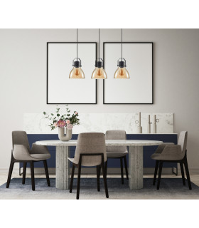 Darlena Industrial Retro 3 Light Bar Pendant Ceiling Light E27-3