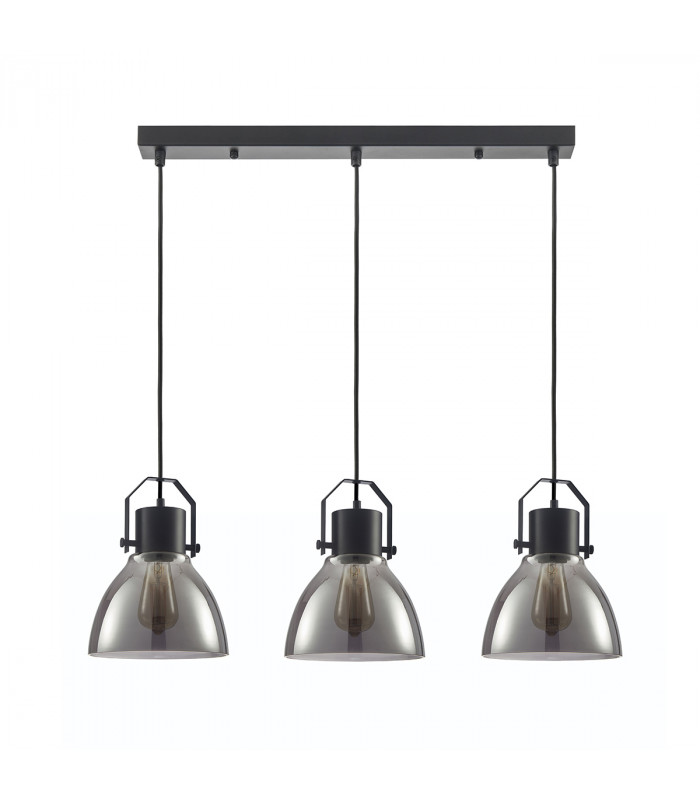 Darlena Industrial Retro 3 Light Bar Pendant Ceiling Light E27-1
