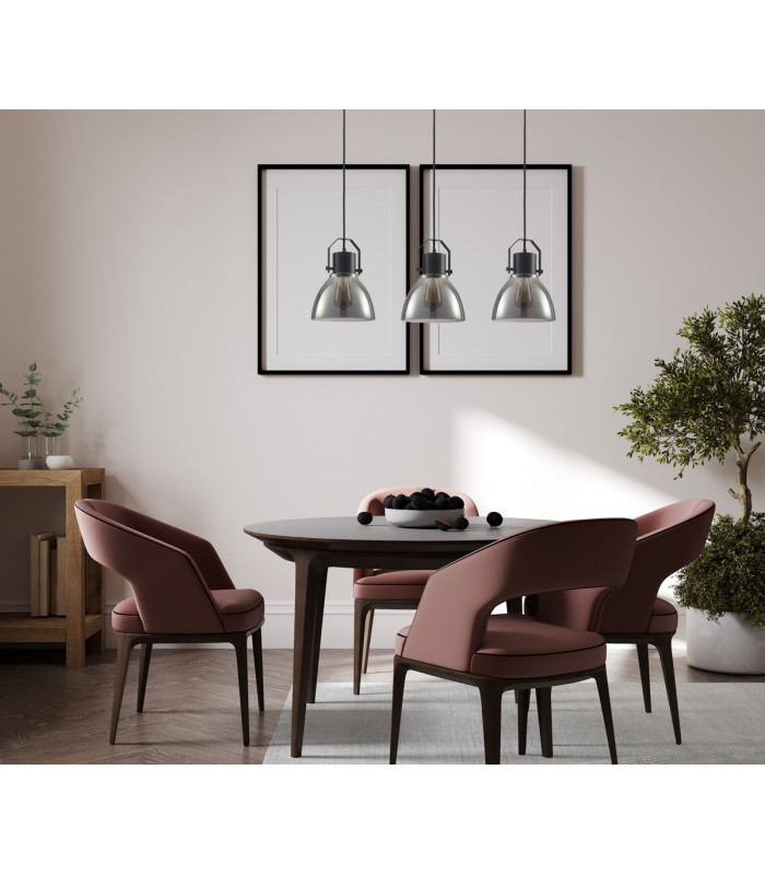 Darlena Industrial Retro 3 Light Bar Pendant Ceiling Light E27-3