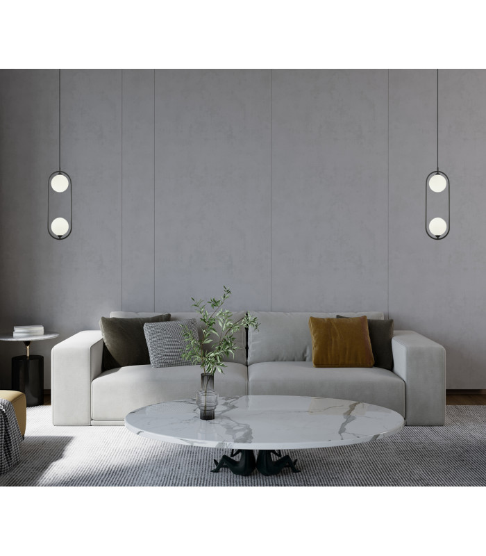 Lupus Modern 2 Light Globe Pendant Ceiling Light G9-3