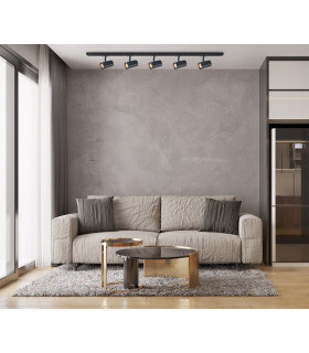 Marvi Modern 5 Light Ceiling Spotlight Bar GU10-3
